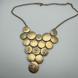 Abstract geometric bib necklace